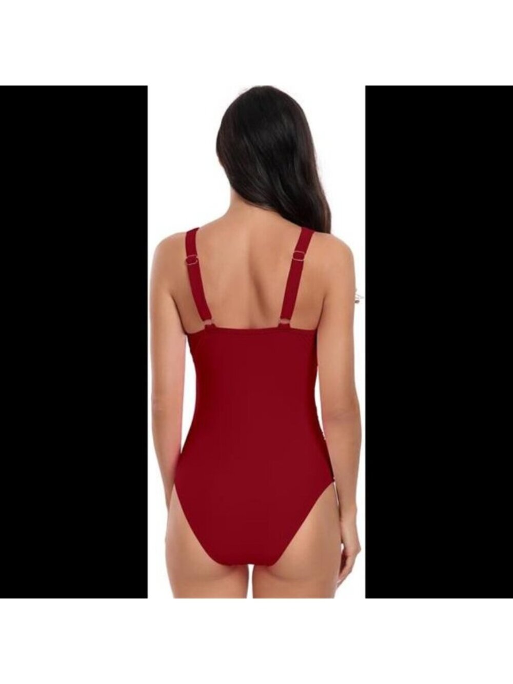 Women's Sexy Mesh Tummy Control Swimsuit Push Up High Waisted Bathing Suit - Picture 4 of 7